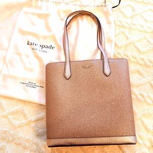 ✨ Kate Spade Mavis Street Taden Tote — Rose Gold Glitter✨ RARE